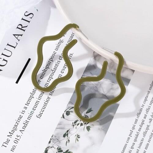 New Fashion Acrylic Dangle Drop Earrings for Women Statement Geometric Acetate Irregular Earring 2020 Summer Women Party Jewelry