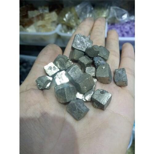 100g cute size 100% natural iron pyrite tumbled stones and minerals specimen for home decoration