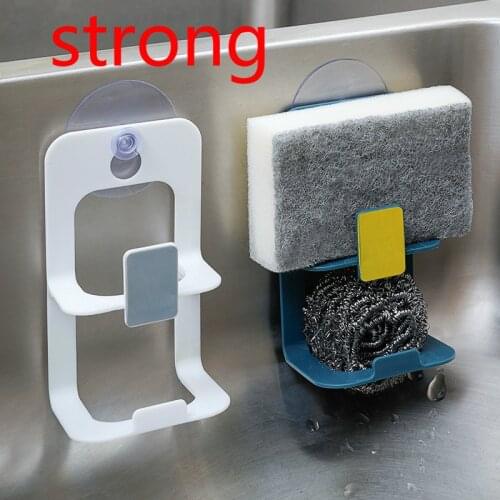 Suction Cup Sink Drain Rack Sponge Storage Holder Kitchen Sink Soap Rack Drainer Rack Storage Organizer Kitchen Accessories