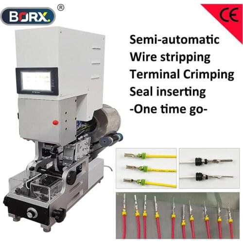 Semi-automaitc waterproof bolt insert machine wire harness waterproof plug punching equipment with detection feeder