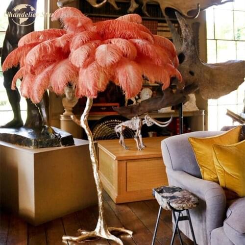 Postmodern LED Floor Lamp Nordic Feather Indoor Lighting Colorful for Living Room Kitchen Bedroom Dining Room Villa Decoration