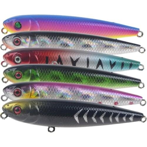 1pcs Topwater Floating Pencil Fishing Lure Artificial wobblers Bait 80mm 9.5g Surface pencil Fish Lures Pesca Fishing tackle