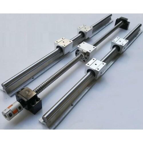 Ball screw SFU1605-200-2500 & 2Pcs linear guide SBR16 L any length +4 pcs SBR16UU & BK12 and BK12 & coupler 8 *10 4.6
