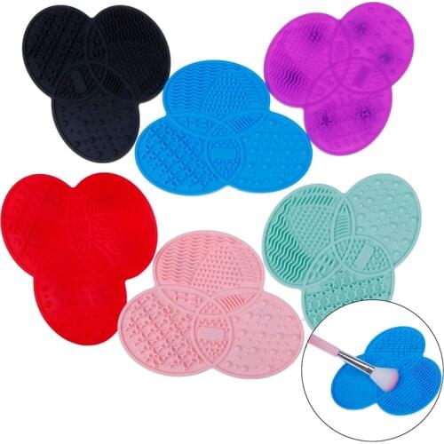 Silicone Makeup Brush Cleaning Pad Mat Brush Washing Tools Cleaning Mat Washing Scrubber Board Pads Cosmetic Cleaner Tools New