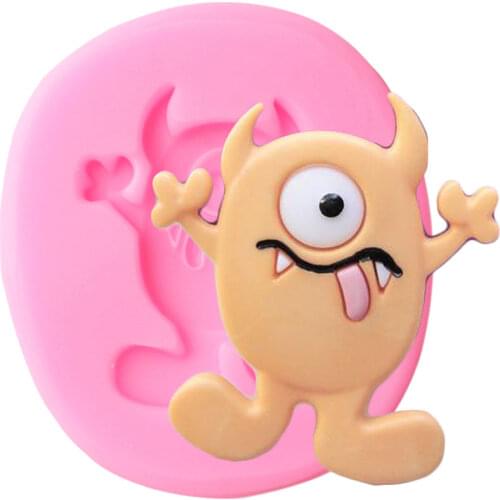Halloween Cartoon Weird Face Cake Border Silicone Cake Decorating Tools Cupcake Topper Fondant Mold Candy Clay Chocolate Molds