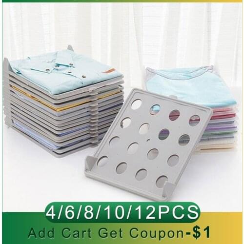 Clothing Organization System 4/10/12/15PCS Fast Clothes Fold Board Shirt Wardrobe Organizer Home Closet Organizer