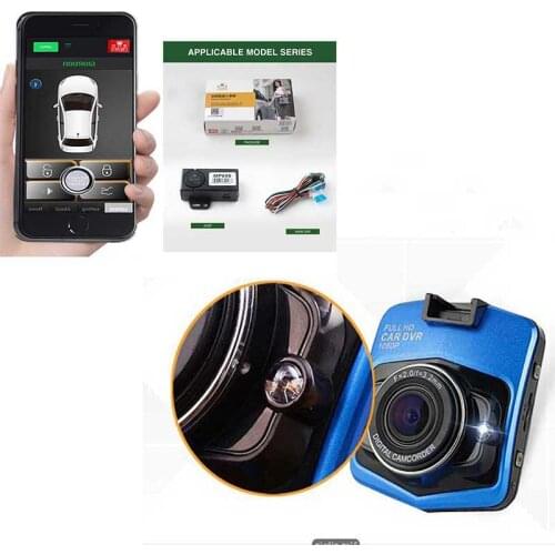 Keyless Entry Central Locking Car Alarm System + Mini DVRs Car DVR GT300 Camera Parking Recorder Loop Recording Dash Cam