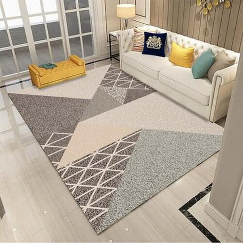 Modern Geometric Art Short Plush Fabric Carpet Pad High Quality Elastic Anti-slip Rugs Outdoor Prayer Parlor Home Floor Mat