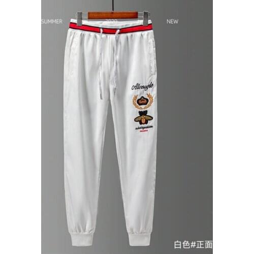 Thin design Sweatpants Plus Size 3XL Men Joggers Track Pants Elastic Waist Sport Casual Trousers Baggy Fitness summer design