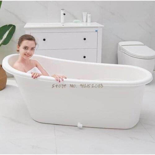 Adult Bath Tub Thickened Plastic Bath Tub Large Household Bath Tub Adult Bath Tub Full Body Bath Tub