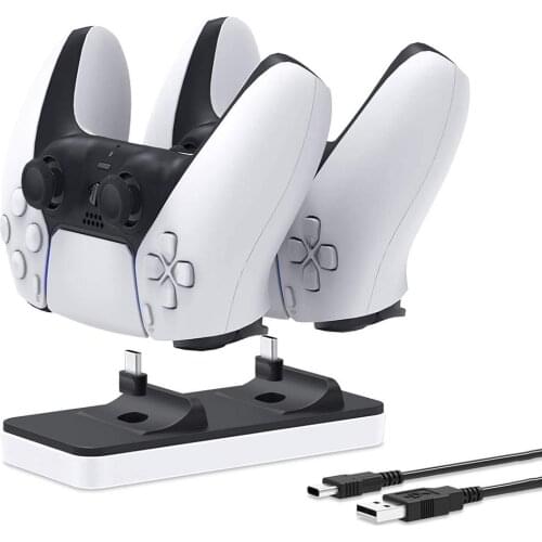 PS5 Controller Charger Single USB Fast Charging Docking Station Stand & LED Indicator For PS 5 Controller Accessories