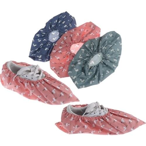 1Pair Thicken Reusable Elastic Shoe Cover Home Indoor Antiskid Overshoes Student Machine Room Bird Dust Proof Feet Covers