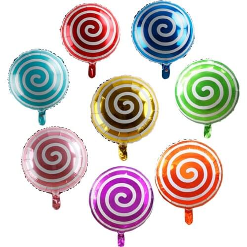 18inch Colorful Candy Foil Balloons Windmill/Lollipop Helium Balloon Birthday Patry Decorations Baby Shower Wedding Party Supply