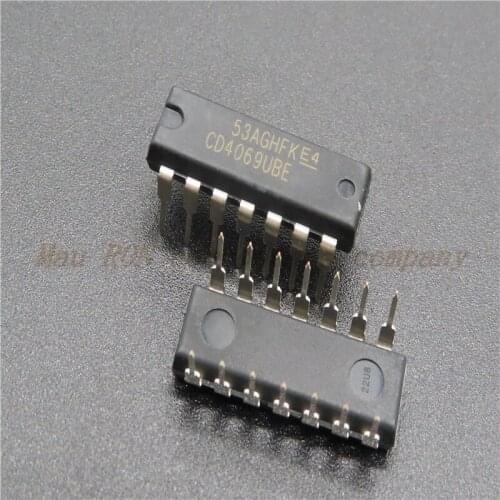 10PCS/LOT CD4069UBE CD4069U DIP14 DIP-14 CD4069 New original In Stock