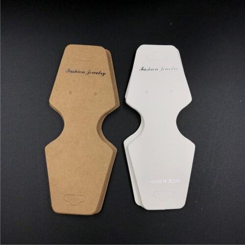 100pcs/lot 9Designs Kraft Jewelry Earring Cards Display Paper Necklace Hairpin Packing Cards HangTag Jewelry Making Findings
