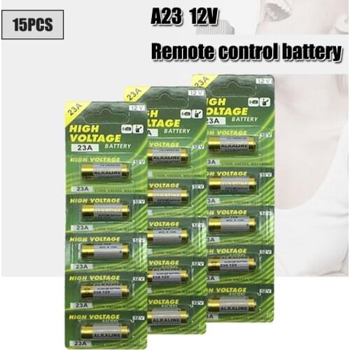15pcs/3pack 23A Batteries 12V Alarm-Remote Primary Dry Alkaline Battery 21/23 23GA A23 A-23 GP23A RV08 LRV08 E23A V23GA