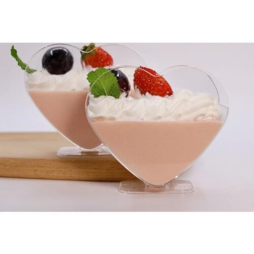 50pcs High quality transparent disposable pudding cup birthday party wedding 110ml jelly yogurt cake ice cream plastic cups