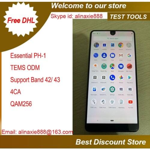 Free shipping DHL + Essential PH-1 Tems ODM , Support band 42 / 43 , & volte & 4CA & QAM 256 .. Testing