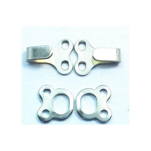 Crochet Crochet Tools Case Skirt Hooks Free Shipping! Fashion Brass Hook Trousers Pants And Eye Silver Planting Color 100sets