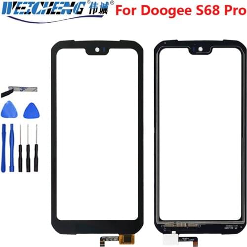 5.9''Black Touch Screen For Doogee S68 Pro Perfect Repair Parts Touch Panel Sensor Glass Lens for Doogee S68 Pro Phone+Tools