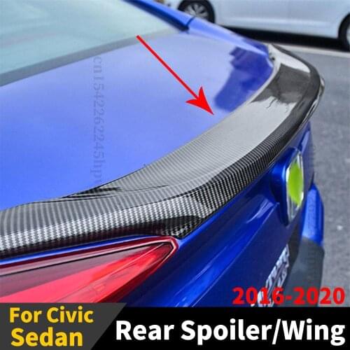 Boot Lip Tail Air Deflector Roof Rear Spoiler Wing Splitter Body Kit Decoration For Honda Civic Sedan 2016 2017 2018 2019 2020