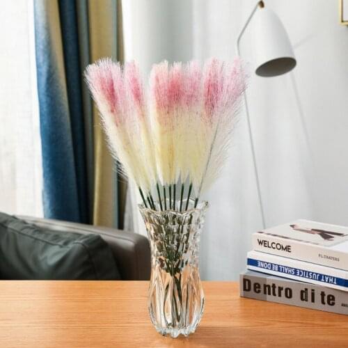 10pcs Reed Artificial Flowers Home Decoration Indoor Fake Plants Wall Accessories Craft Supplies Room Decor Aesthetic Jungle