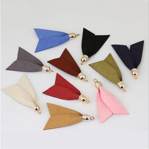 10pcs/lot 3cm fabric tassel for jewelry making diy flannel tassels with gold cap earring clothes accessories jewelry findings