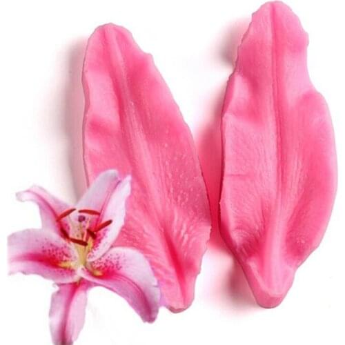 Simulation Lily Silicone Mould Wedding Decoration Kitchen Pastry Fondant Cake Dessert DIY Hand Mould