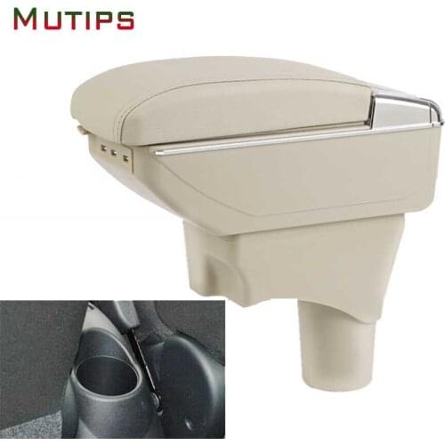 Mutips for Nissan Versa Sunny armrest box car arm rest leather center console accessories decoration USB interface auto 2011-16
