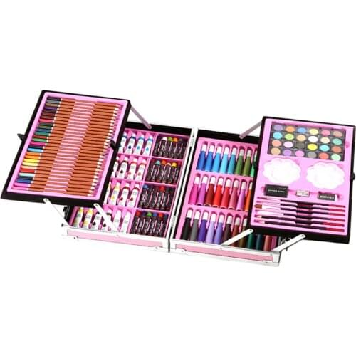 145Pcs Painting Art Box Set Watercolor Marker Paintbrush Students Drawing