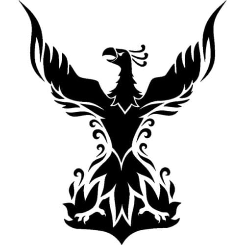 Dawasaru Personalized Decals Phoenix Fantastic Bird of Flame Car Stickers Laptop Truck Motorcycle Auto Accessories PVC,15cm*12cm