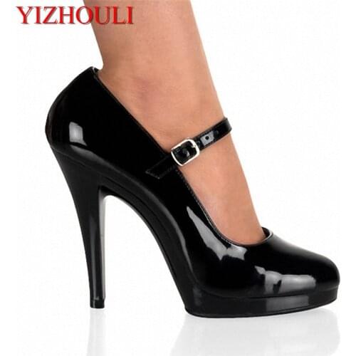 13new crystal with round head single 15 cm high heel shoes waterproof Taiwan shallow mouth shoe heels