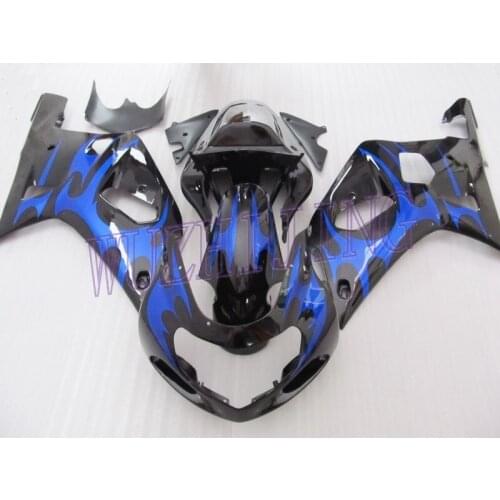 Fairing GSX R 600 750 1000 2001 Full Body Kits GSXR 600 750 1000 01 00 Black Blue 2000 - 2003 K1-2