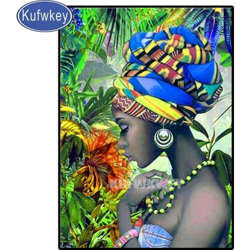 Full DIY Diamond Painting"Africa Woman"5D Embroidery CrossStitch Crystal Mosaic Painting Pattern Rhinestone Decor home gift