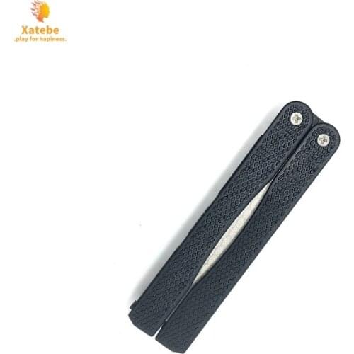 Portable Durable Folding Knife Sharpener Fan-shaped Double Side Kitchen Outdoor Knife Sharpener Whetstone