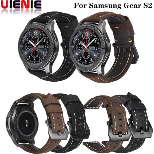 For Samsung Gear S2 20mm Business Leather Strap For Samsung Galaxy 42mm frontier / classic Smart Watch Replacement Wristband