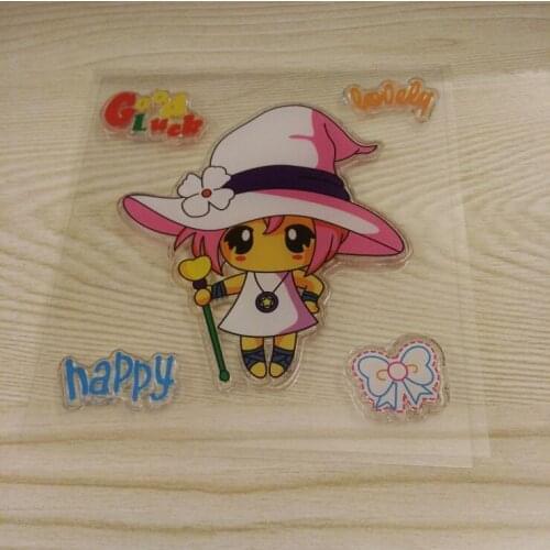 Good Luck Lovely Happy Girl Silicone Clear Stamps Scrapbooking DIY Photo Album Cards Decoration Craft Transparent Stamp