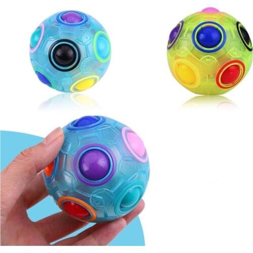 Fidget Puzzle Ball Sensory Toy Brain Game Interactive Anti-Stress Toy for stress Relief Mini Gyro Football for Autism D5QA