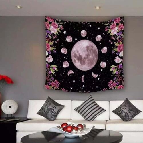 Vintage Moon Phase Wall Hanging Tapestries Bedroom Tapestries Boho Room Wall Decor Home Decoration Wall Soft Unique Durable