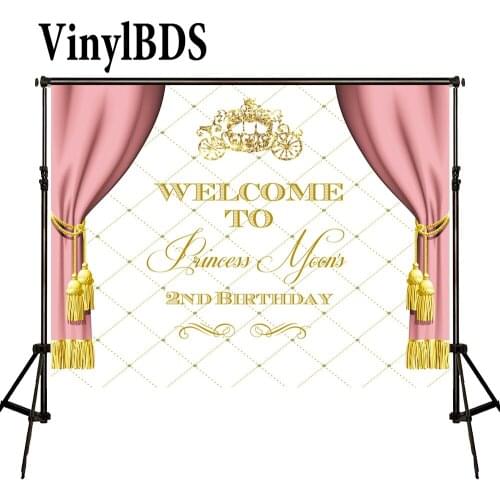 VinylBDS Photo Background Birthday Custom Photography Backdrop Pink Curtain Background Photography Children Birthday Photos