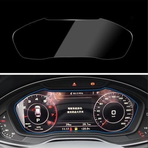 For Audi A4 B9 S4 2016 2017-2019 Car Tempered Glass Instrument Panel Protective Film Dashboard Navigation Sticker Accessories