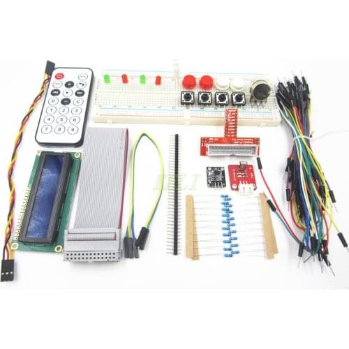 1Set Raspberry PI Kit Breadboard 1602 LCD GPIO Adapter Cable LED Sensor