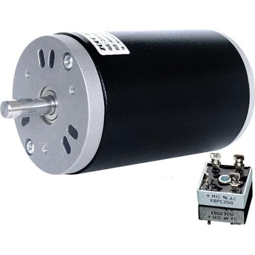 250W 220V 4000RPM Quite Permanent Magnet DC Motor Double Bearing Micro Lathe 77MM 10MM Shaft Diameter
