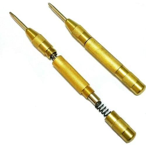 5 Inch Automatic Center Pin Punch Strike Spring Loaded Marking Starting Holes Woodworking Tool