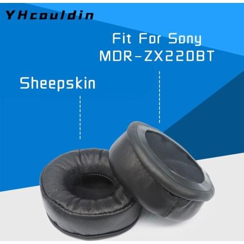 Sheepskin Earpads for Sony MDR ZX220BT Headphone Accessaries Replacemnt Ear Cushions Pads Genuine Real Leather Memory Foam