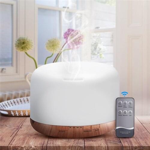 Aromatherapy Diffuser Air Humidifier Essential Oil 500ML Ultrasonic Cool Mist Maker Fogger LED Lamp Aroma Electric For Home