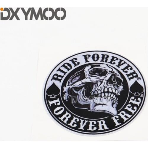 Car Styling Decal Drift Rider Forever Free Skull Hunter Auto Oil Tank Motorcycle Bike Helmet Sticker Reflective 11cm