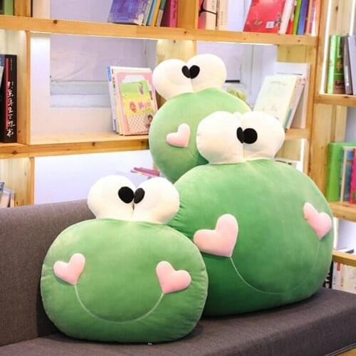 Cute Big Eye Frog Pillow Frog Plush Toy Sleeping Pillow Male Lazy Pillow Creative Sofa Cushion Pillow Decoration Children Gift