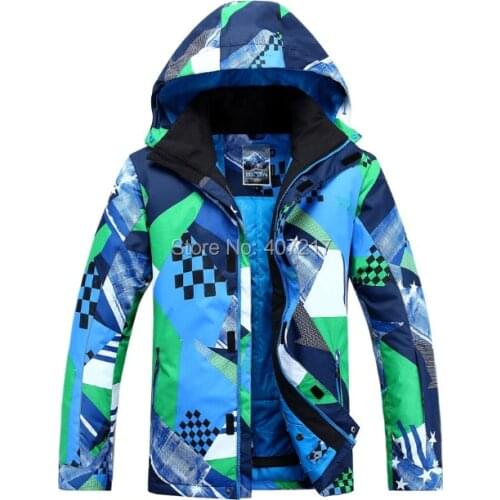Gsou Snow Mens Blue Ski Jacket Male Outdoor Thermal Windproof Waterproof Snowboarding Climbing Coat Anorak