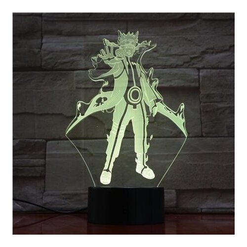 Naruto kyuubi Model Nightlights Color Changing Remote Control Naruto Shippuden 3D Light LED Desk Lamp for Decoration